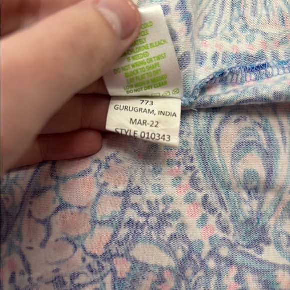 Lilly Pulitzer Vibrant Blue and Pink Patterned Dress Size Large - Picture 7 of 7